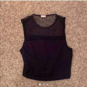 Navy blue Garage crop top